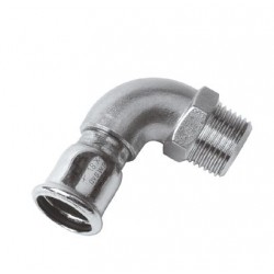 CODO 90º Macho Acero Inox...