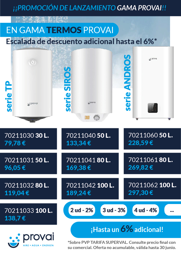 ¡PROMOCIÓN DE LANZAMIENTO GAMA TERMOS PROVAI!