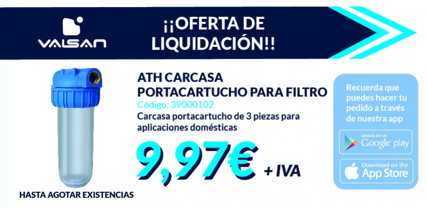 OFERTA DE LIQUIDACIÓN ATH CARCASA PORTACARTUCHO PARA FILTRO